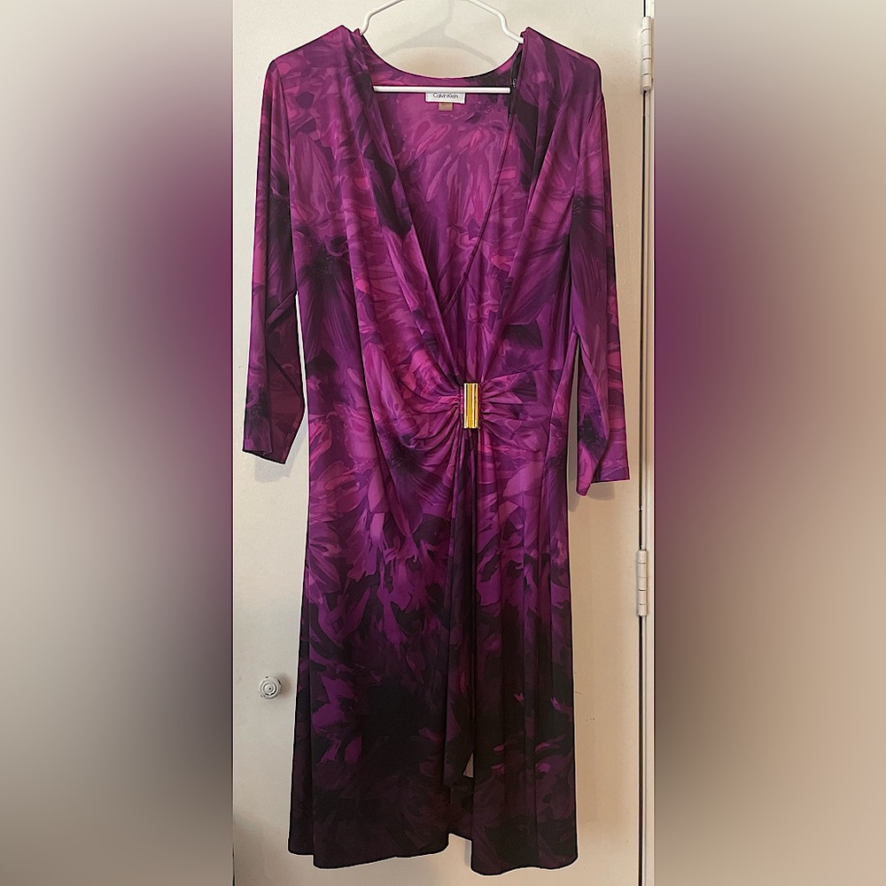 Calvin Klein purple and black dress XL